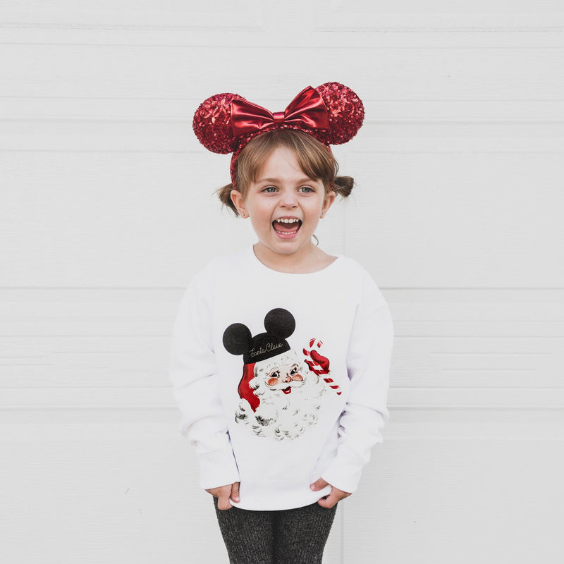 Mickey Ears Holiday Santa Sweatshirt