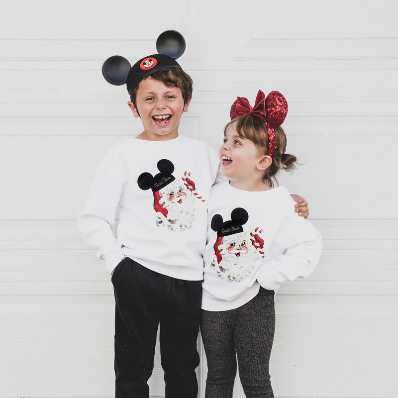 Mickey Ears Holiday Santa Sweatshirt