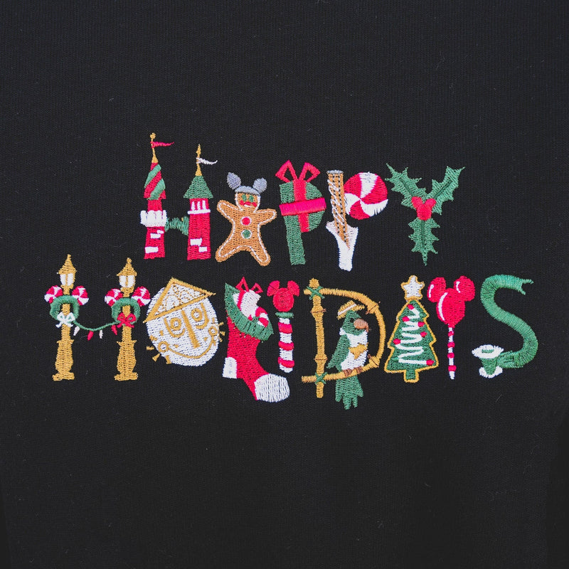 Happy Holidays Embroidered Sweatshirt