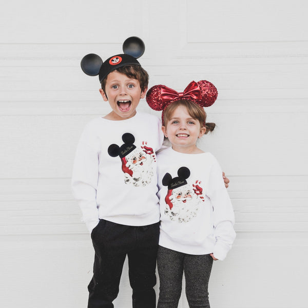 Mickey Ears Holiday Santa Sweatshirt
