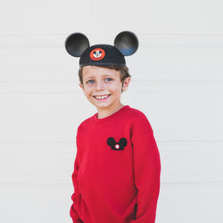 Mickey Ear Hat Embroidered Sweatshirt